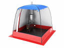 Мобильная баня-палатка МОРЖ c 2-мя окнами сине-красный в Краснодаре
