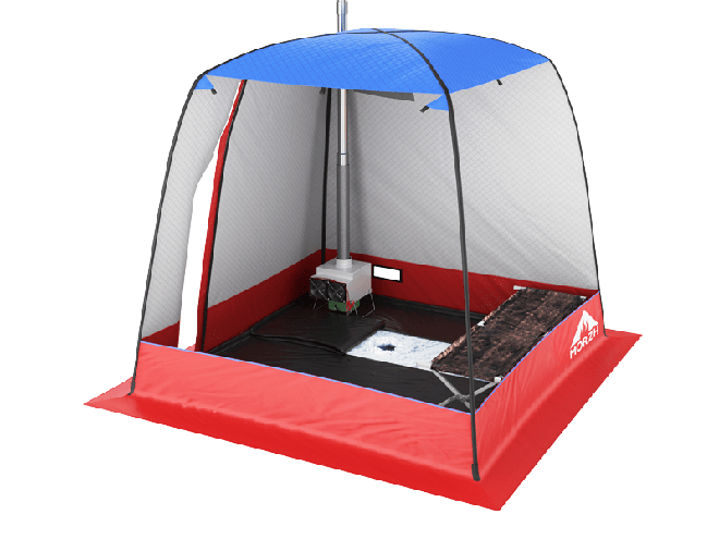 Мобильная баня-палатка МОРЖ c 2-мя окнами (Черный) в Краснодаре