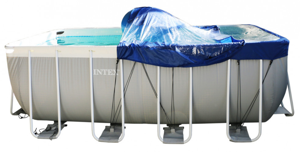 Тент для прямоугольного бассейна Intex/Bestway с надувной подушкой "Фиеста" в Краснодаре