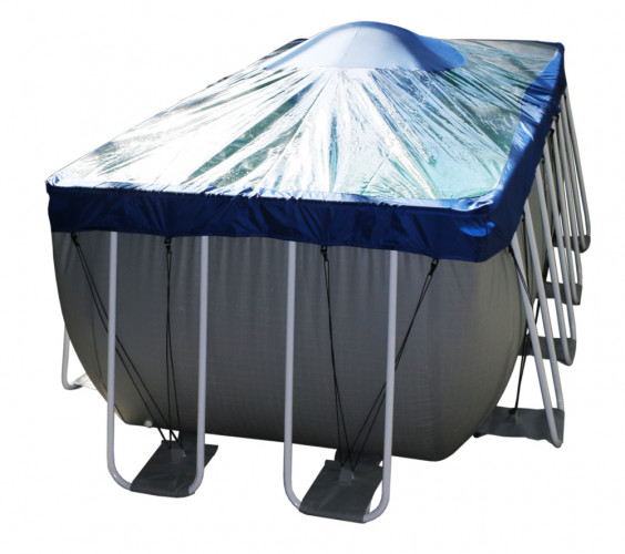 Тент для прямоугольного бассейна Intex/Bestway с надувной подушкой "Фиеста" в Краснодаре