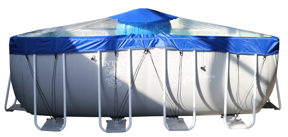 Тент для прямоугольного бассейна Intex/Bestway с надувной подушкой "Фиеста" в Краснодаре