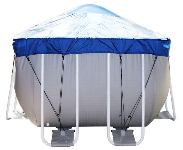 Тент для прямоугольного бассейна Intex/Bestway с надувной подушкой "Фиеста" в Краснодаре