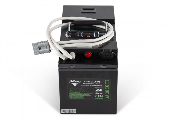 Тяговый железо-фосфатный аккумулятор RuTrike LiFePO4 60V48Ah (60А) в Краснодаре