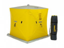 Палатка для рыбалки Helios утепл.Куб 1,5х1,5 желтый/серый в Краснодаре