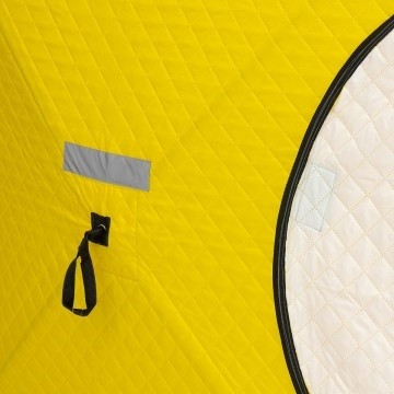 Палатка для рыбалки Helios утепл.Куб 1,5х1,5 желтый/серый в Краснодаре