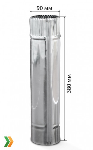 Сегмент трубы дымохода 90 мм. в Краснодаре