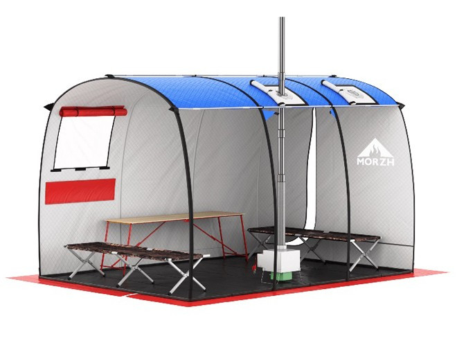 Мобильная баня-палатка МОРЖ Max (Черный) в Краснодаре