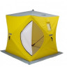 Палатка для рыбалки Helios утепл. Куб 1,8х1,8 желтый/серый в Краснодаре