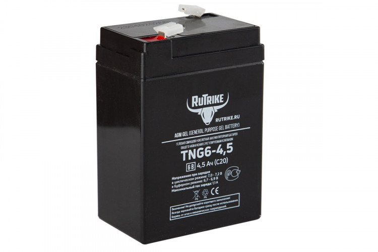 Тяговый гелевый аккумулятор RuTrike TNG 6-4,5 (6V4,5A/H C20) в Краснодаре
