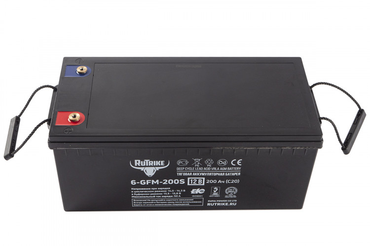 Тяговый гелевый аккумулятор RuTrike 6-GFM-200 (12V200A/H C20) в Краснодаре