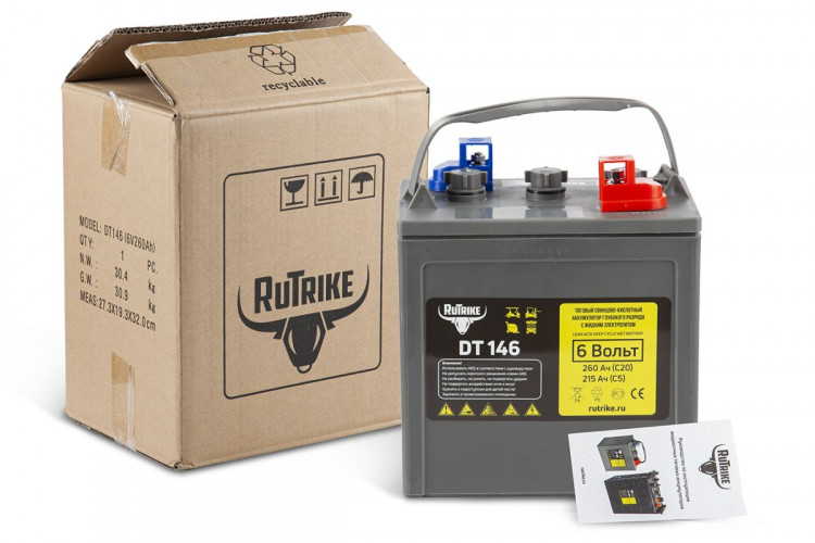 Тяговый аккумулятор RuTrike WET DT146 (T-145) 6V170A/H C3 в Краснодаре