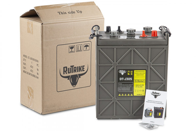 Тяговый аккумулятор RuTrike WET DT-J305 6V215A/H C3 в Краснодаре