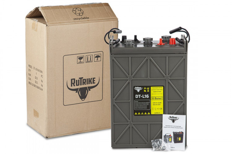 Тяговый аккумулятор RuTrike WET DTL16 (L16H-AC) 6V275A/H C3 в Краснодаре