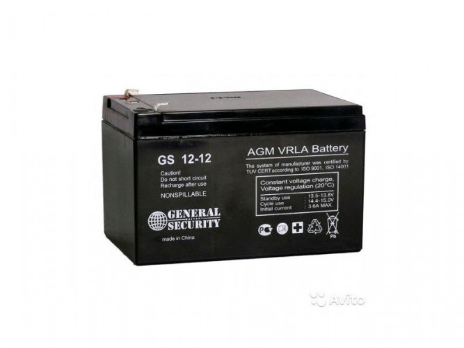 Аккумулятор General Security GS 12-12 L (12 В, 12 Ач) в Краснодаре