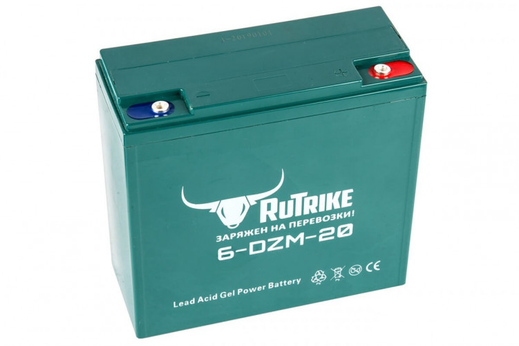 Тяговый гелевый аккумулятор RuTrike 6-DZF-20 (12V20A/H C2) в Краснодаре