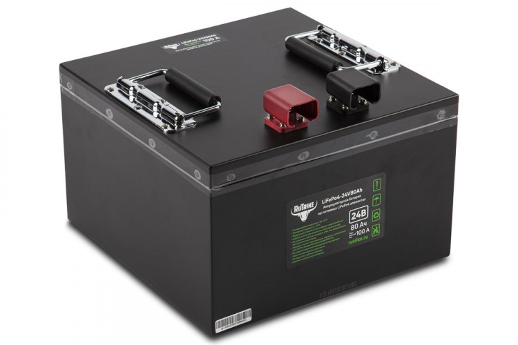 Тяговый железо-фосфатный аккумулятор RuTrike LiFePO4 24V80Ah (100A) в Краснодаре