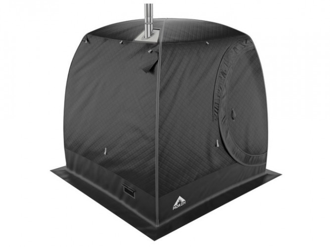 Мобильная баня-палатка МОРЖ LUX черный в Краснодаре