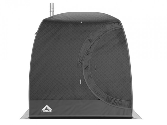 Мобильная баня-палатка МОРЖ LUX черный в Краснодаре